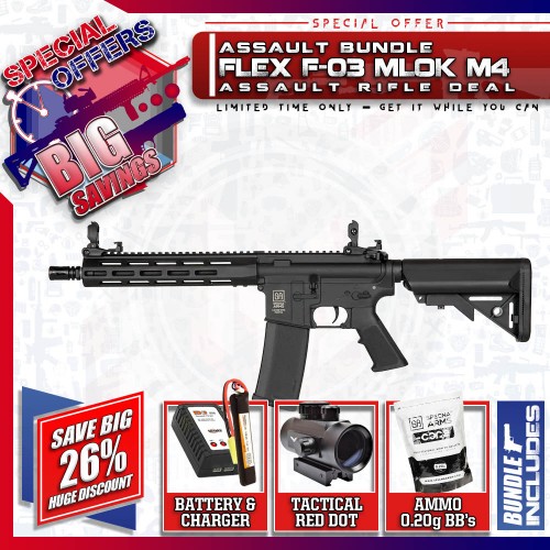 Assault Bundle: M4 Flex F-03 M-LOK, SAVE BIG with our M4 Assault Rifle Bundle Deals